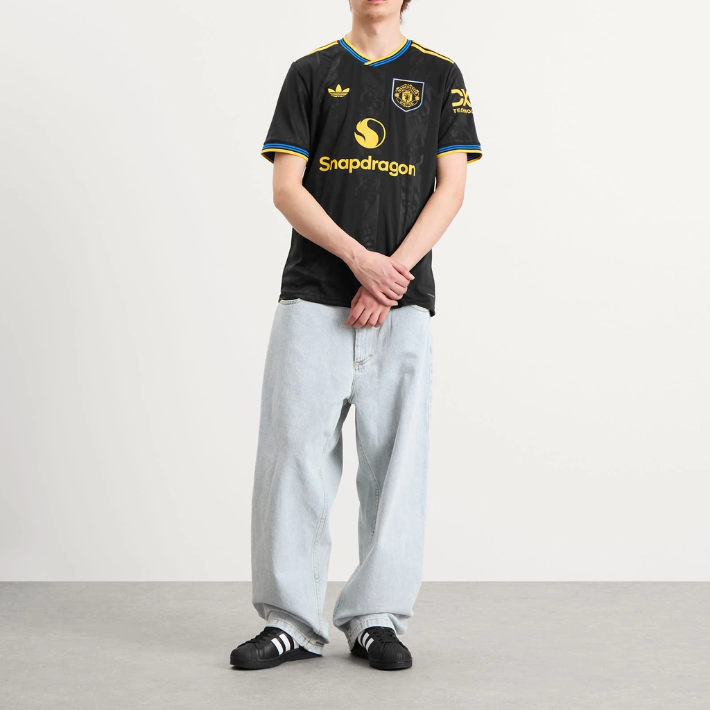 Adidas Originals Men's Manchester United 25/26 3rd Jersey Top Black